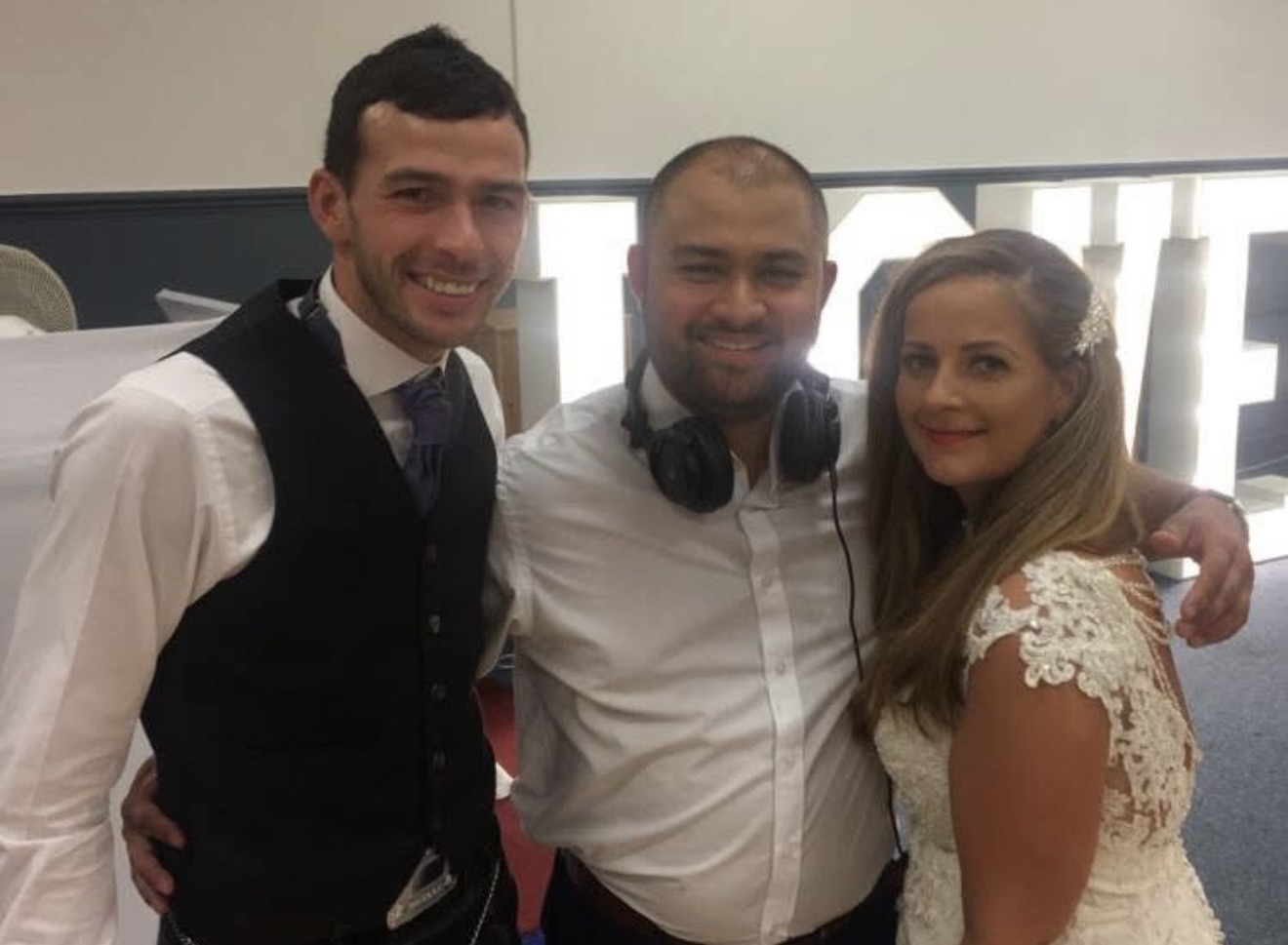 Calvin DJing at an event
